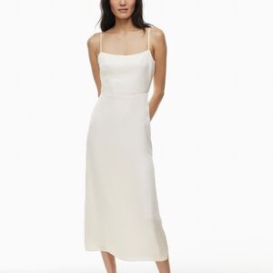 Aritzia Wilfred Light Birch Satin Dress BRAND NEW